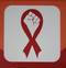 Red Ribbon mit weißer Faust im Inneren